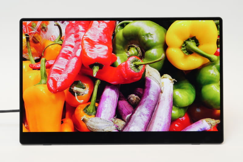 コントラスト比10万:1、DCI-P3カバー率100%の広色域表示に対応しており、写真や動画を鮮やかかつ本来の色味をしっかり表現できる