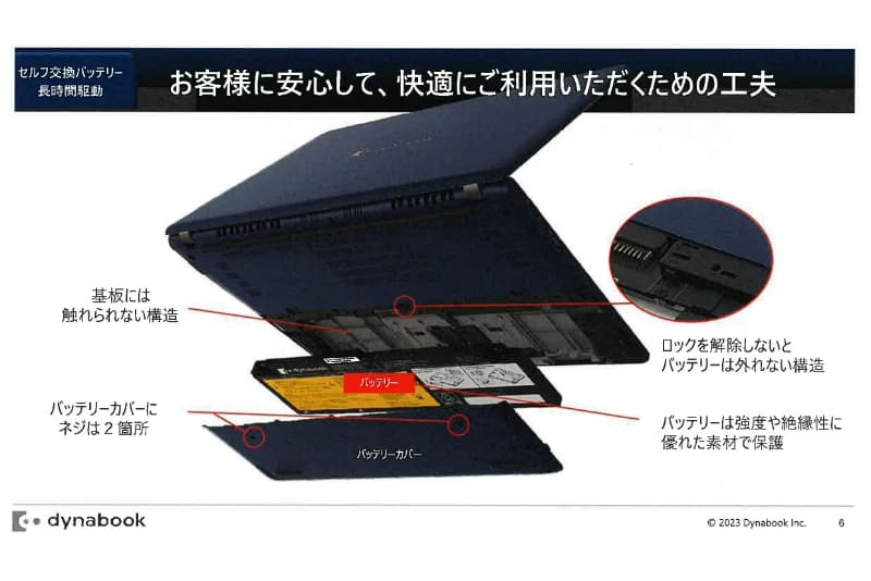 セルフ交換バッテリの特徴