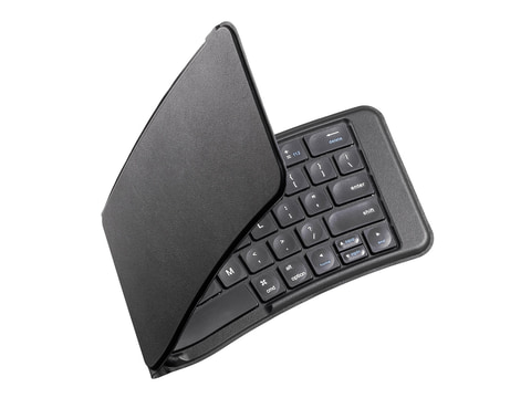 手の負担を軽減できる折りたたみ式エルゴキーボード、サンワサプライ