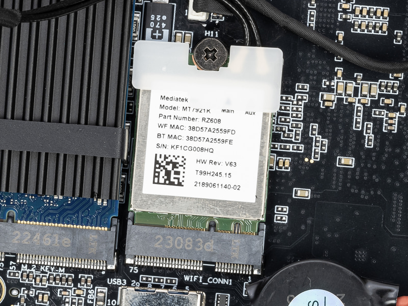 ネットワークカードはMEDIATEK MT7921K