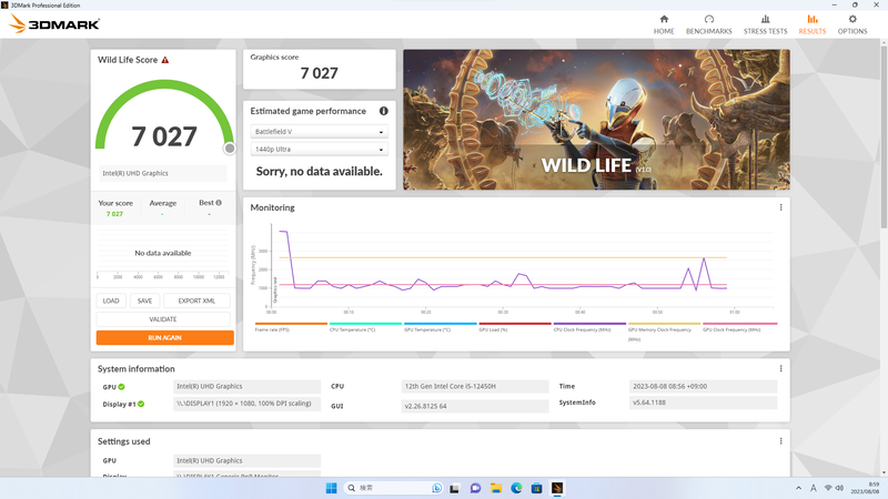 クロスプラットフォーム向けのベンチマーク、Wild Lifeのスコアは7027