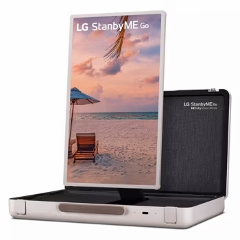 LG、スーツケースにそのまま入った27型モバイルモニター「StanbyME Go 