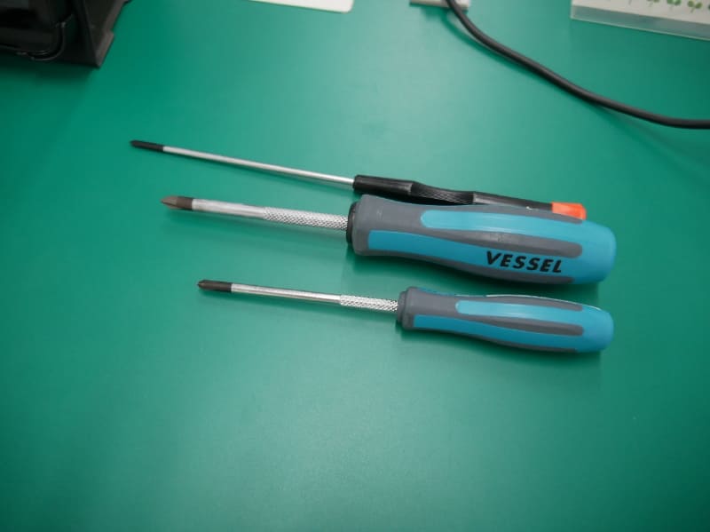 3種類のドライバを用意。そのうち1本は大人用ドライバで基本的には使用しない