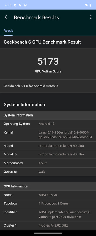 Geekbench 6 / Vulkan。5,173
