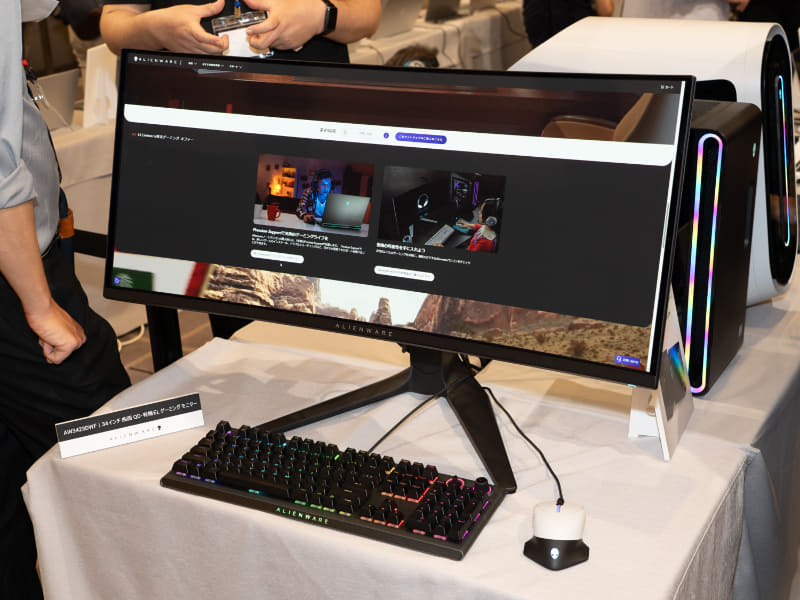 34型湾曲有機ELモニターAW3423DWF