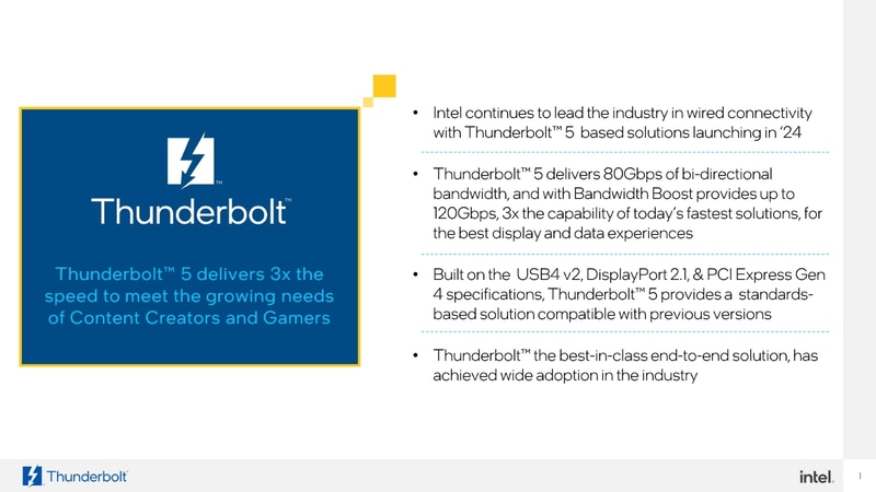 Thunderbolt 5の特徴まとめ