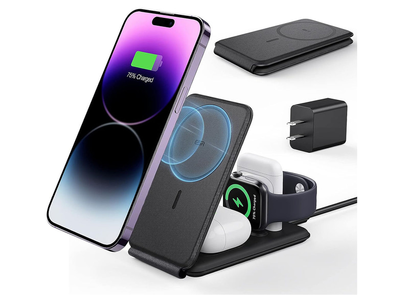 3-in-1 トラベルワイヤレス充電セット(HaloLock)