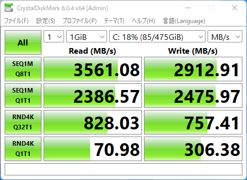 MXMスロット自体はCPU直結なのでPCI Express 4.0対応(のはず)だが、変換カードのASM2824が3.0までの対応のため性能は制限されてしまう
