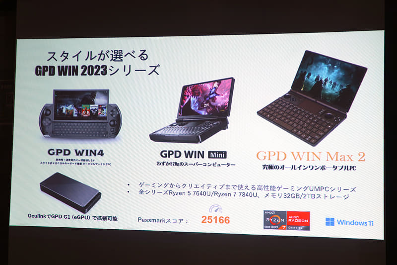 今回登場したWIN Mini