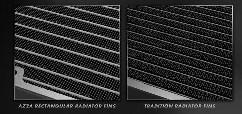 ラジエータフィンにも工夫