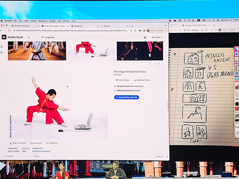 ポーズを写真などから読み込んで、人間のポーズなどを自動で調整、そこに生成AIで塗りつぶしできる