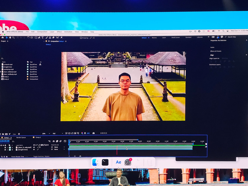 普通のPremiere Proなどで合成すると変な画角になるが、そうしたこともなく合成可能に