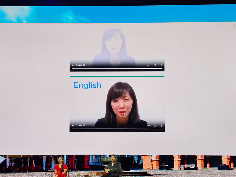 日本語のスピーカーの声をそのままに英語などに変換できる