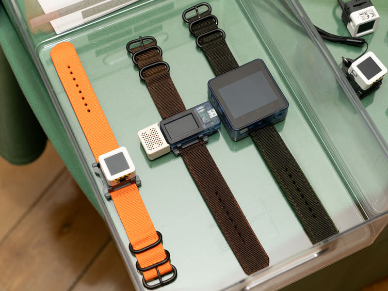 左からMSX0 ATOM Watch、MSX0 Stick Watch、MSX0 Stack Watch