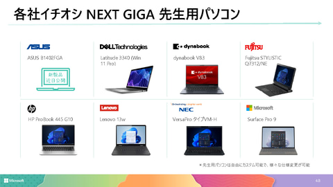 日本マイクロソフト、NEXT GIGAに教育専用Windows 11投入。推奨