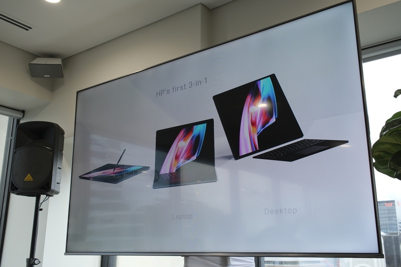 ノートPC、タブレット、デスクトップPCの3形態で使える3in1デバイスだとする