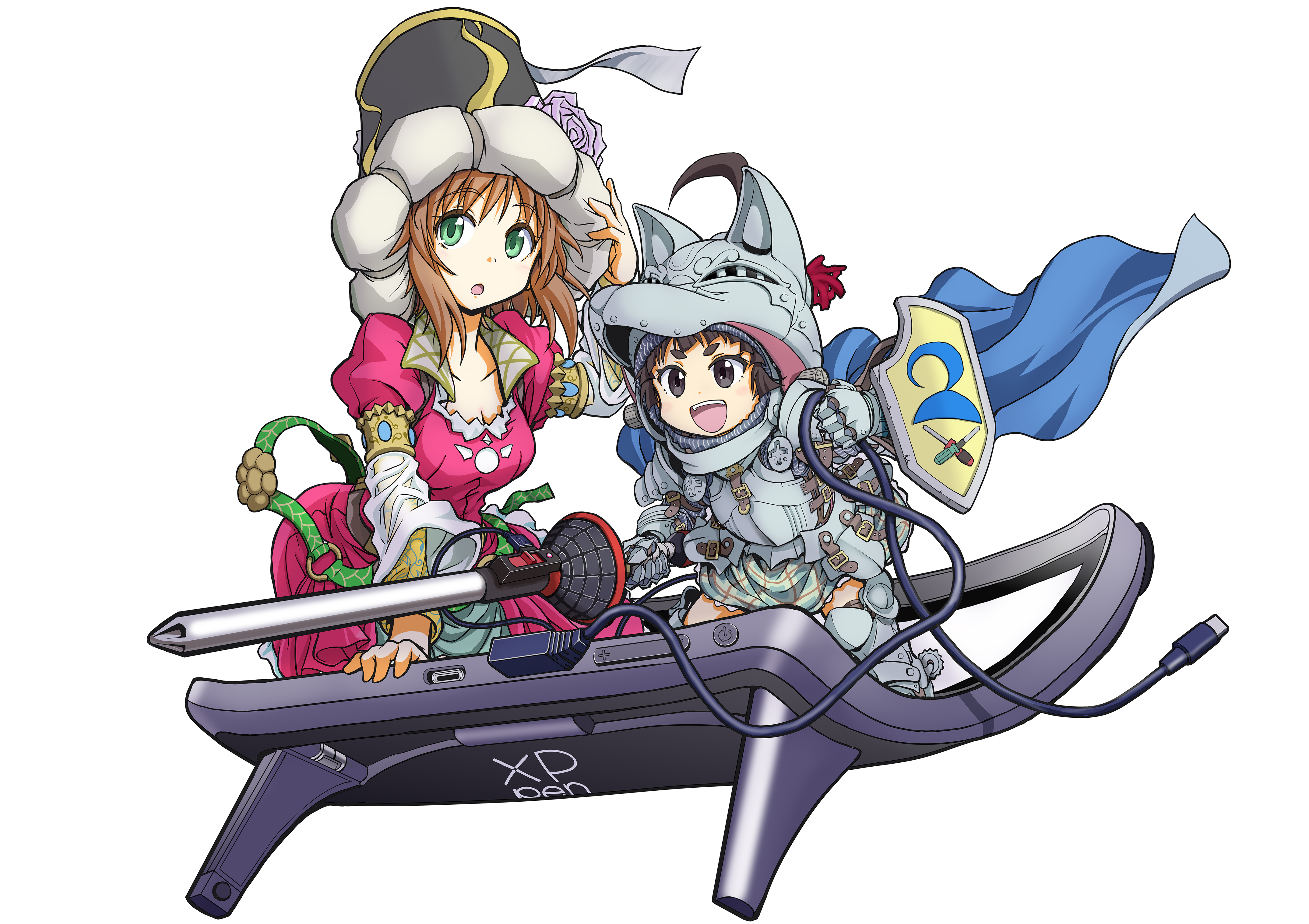 イラストをクリックして、表示された画像を右クリックメニューの“名前を付けて画像を保存”でダウンロードしてください。最新液タブを使ったプロの書き込みや繊細なタッチを4,299×3,066ドットのデータでご確認ください