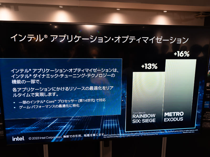 インテル・アプリケーション・オプティマイゼーション。現在は2タイトルのみの対応