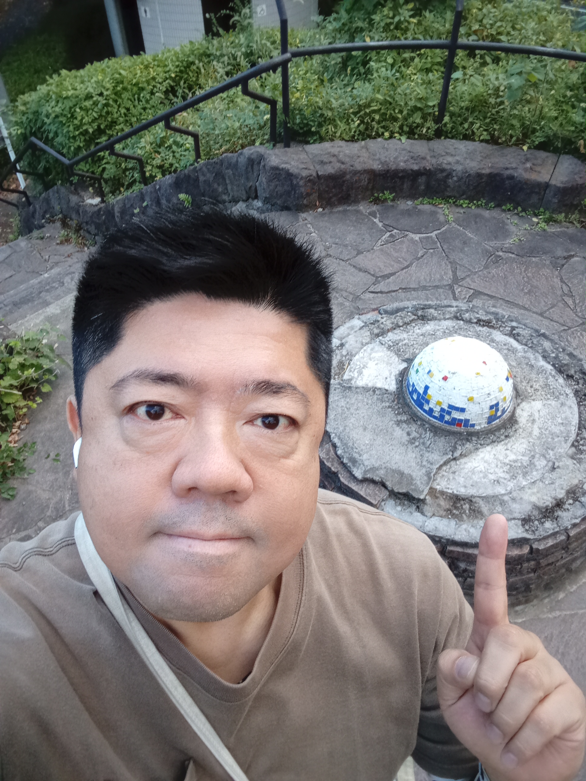 フロントカメラで撮影