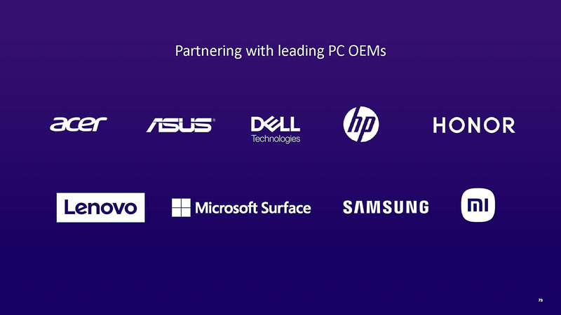 PC向けSnapdragonの顧客リスト、この中からいくつのメーカーがSnapdragon X Eliteをリリースするのか……(出典:Qualcomm)