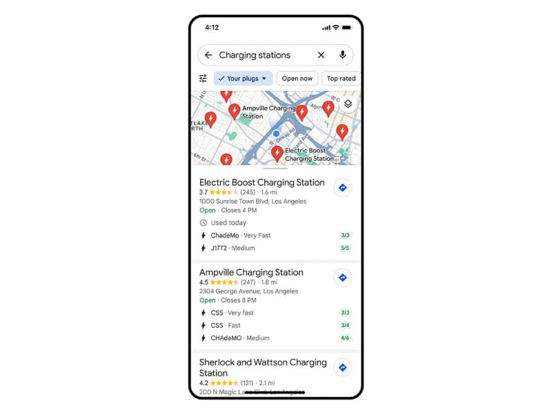 充電ステーションのより詳細な情報が分かるように