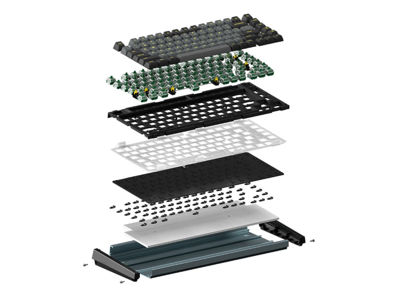 消音フォームなどによる多層構造を採用