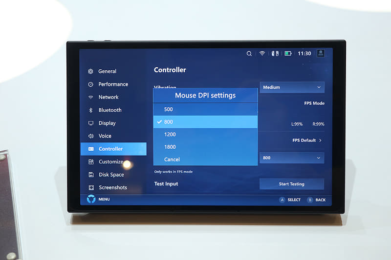 マウスのDPI設定