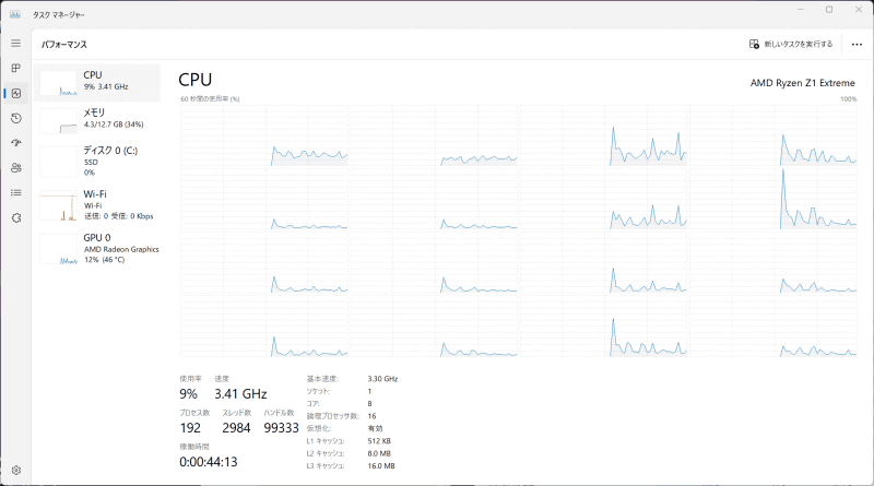 サンプルはRyzen Z1 Extremeを搭載していた