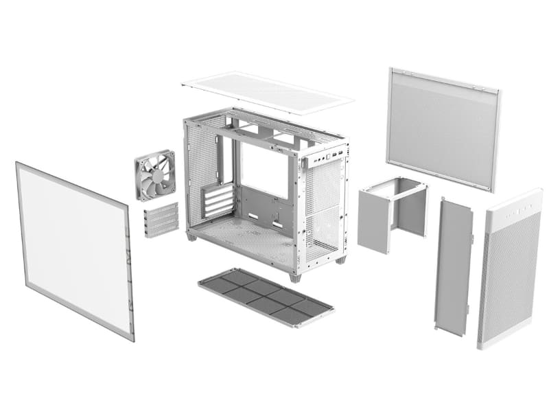 ASUS Prime AP201 Tempered Glass MicroATX Case(白)