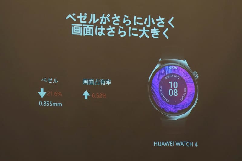 ベゼルを狭め大画面化