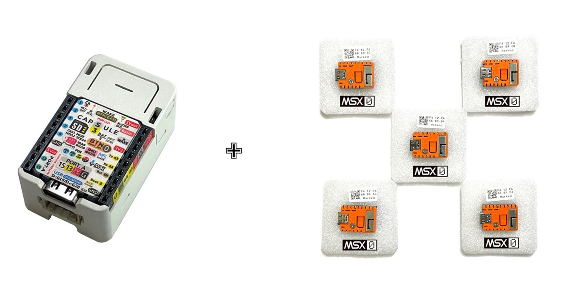 「D2-1」に含まれるMSX0 CapsuleとMSX0 StampS3×5