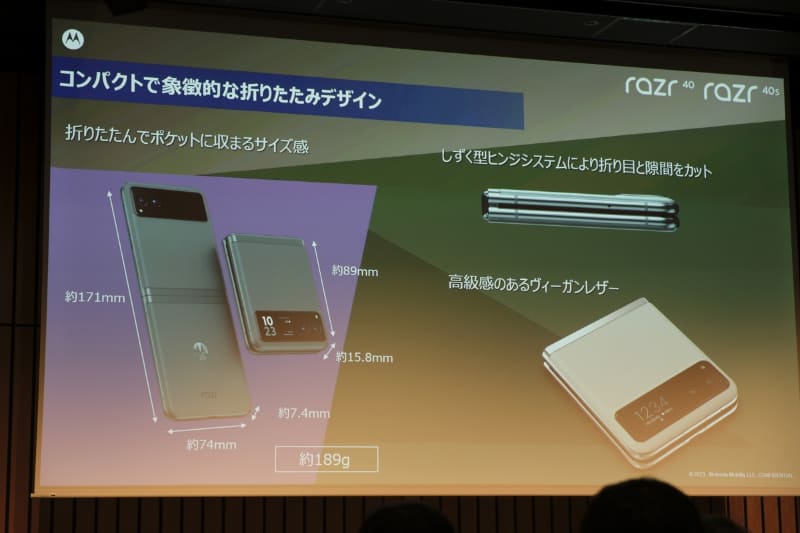折りたたむとコンパクトなサイズに。ヴィーガンレザーの採用で高級感も高めた