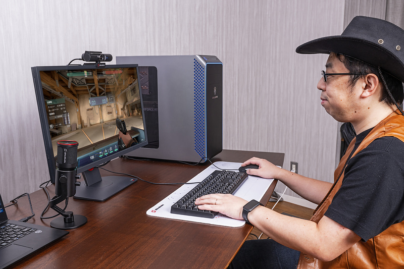 マイクが無指向性モードでPCに近いと動作音が入りやすくなってしまう