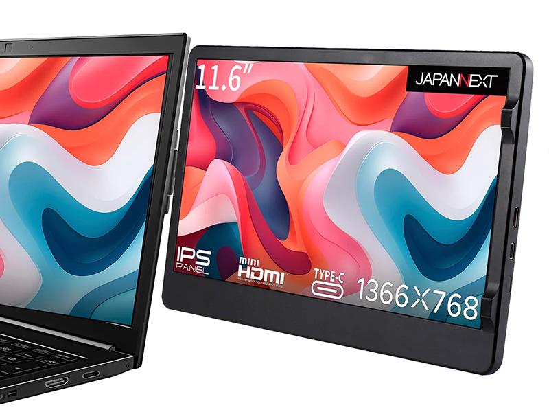 ノートPCの画面拡張として利用可能