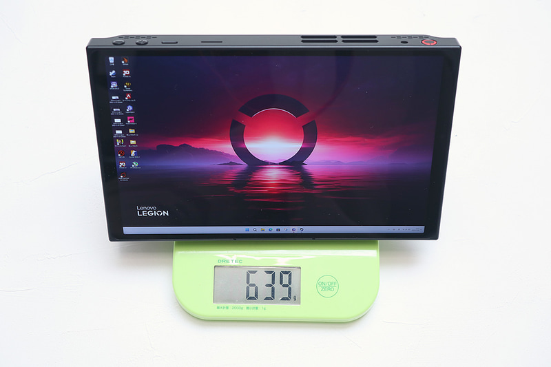 本体の重量は639gなので、この重さがゼロになる