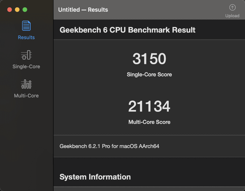 Geekbench 6.2.1