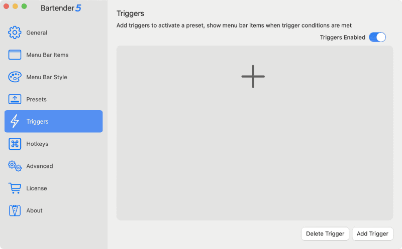 新しくトリガーを設定したいときは[+]をクリックするか[Add Trigger]をクリックします
