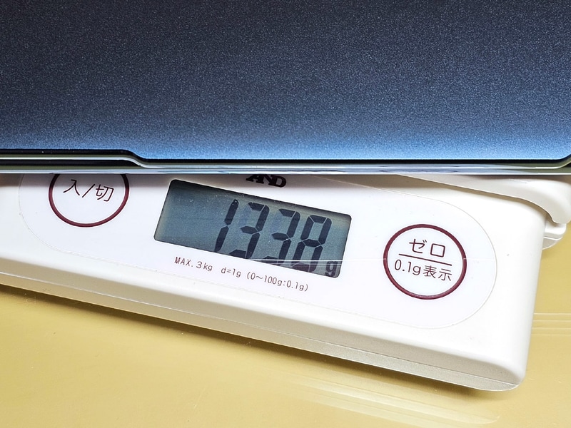 本体のみの重量