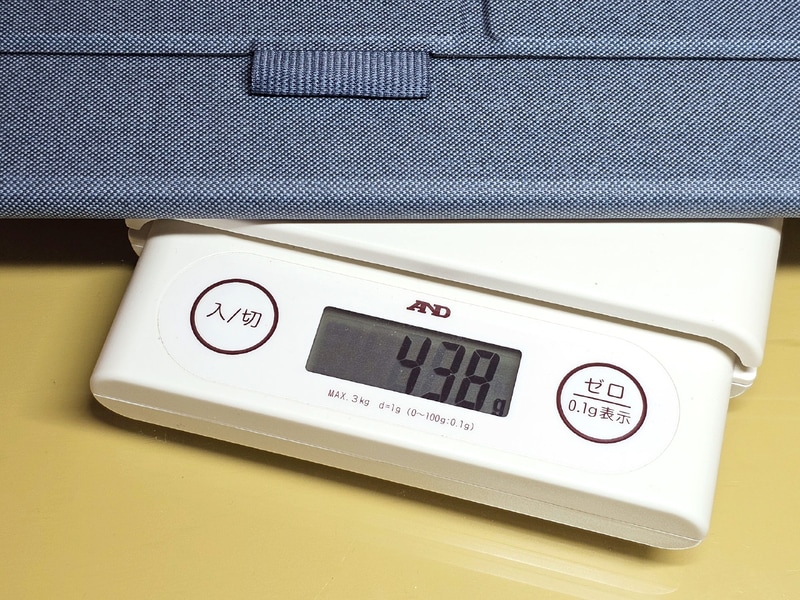 キーボード+フォリオケースの重量