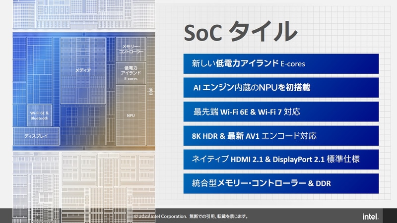 SoCタイルにも「低電力E-cores」を搭載