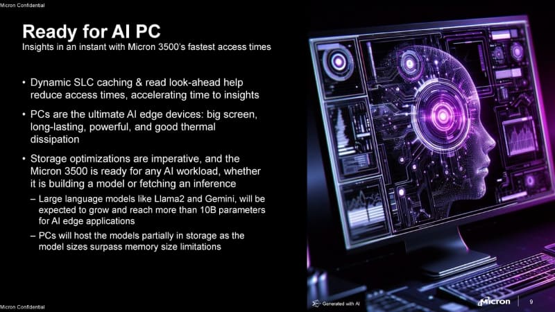 高性能SSDはAI PCにおいて重要だという