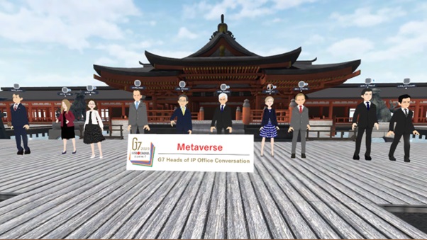 メタバース厳島神社での記念撮影