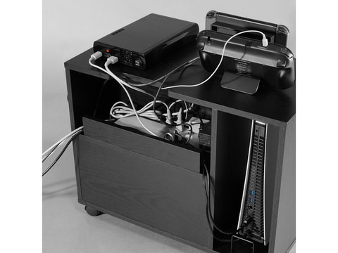 Bauhutte、大型ゲーム機も収まるキャビネットタイプの収納ラック - PC