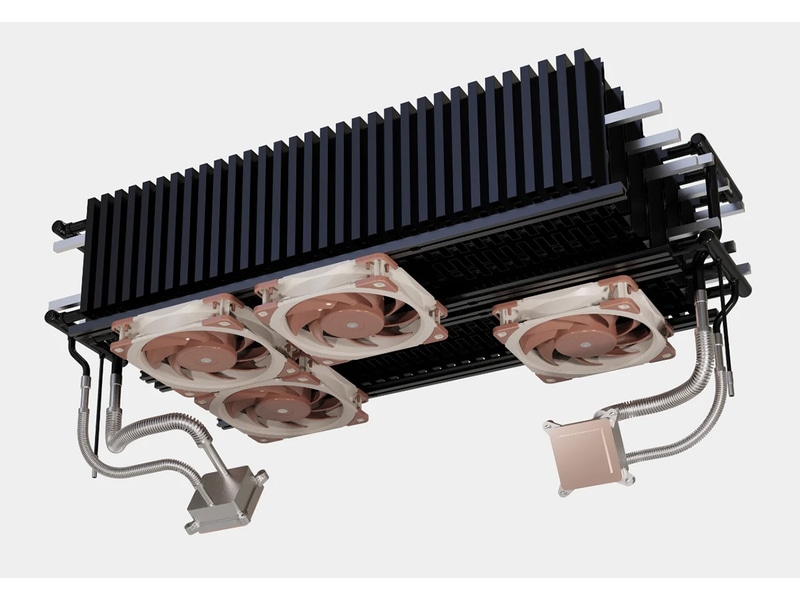 ファンを追加してさらなる冷却性能向上も図れる