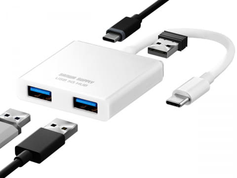 型 USBハブ 車型ガジェット 本体 iPhone 15に対応したUSB Type-Cハブ。サンワサプライから - PC Watch