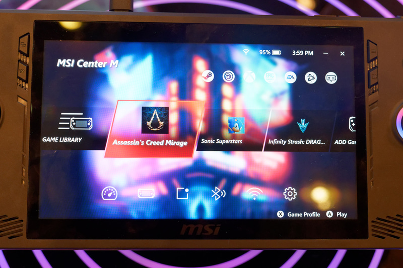 独自ユーティリティ「MSI Center M」のゲームランチャー機能