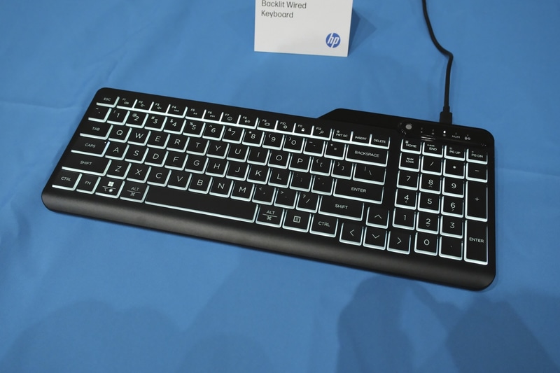 HP Backlit Wired Keyboard