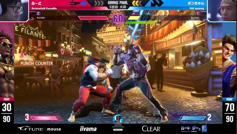 3巡目の大将戦、ふ～どDeeJayに挑んだボンちゃんルークが圧倒的展開。3-0でここを制して、3巡目で規定ポイント90に到達。SFL 2023のグランドファイナルは3巡目で終了、優勝はFAV gamingとなった。