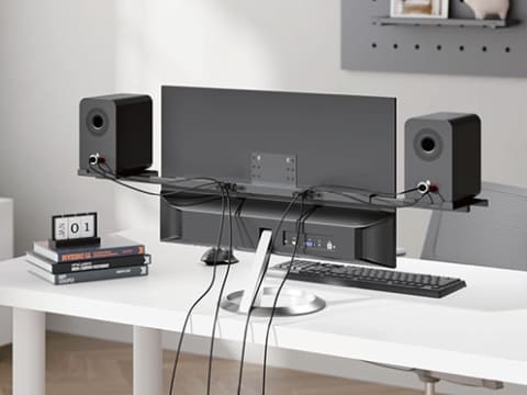 アイ・オー、VESAマウントに設置するスピーカースタンド - PC Watch