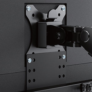 深さ10mmまでのVESAマウント形状に対応